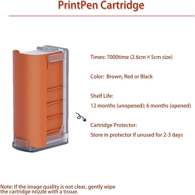 EVEBOT بديل FancyBox لطابعة الطعام المحمولة PrintPen لطباعه القهوة والكعك والكوكتيلات والمكرون، سهل الاستخدام وإنتاجية عالية، FancyBox حمراء - Image 5